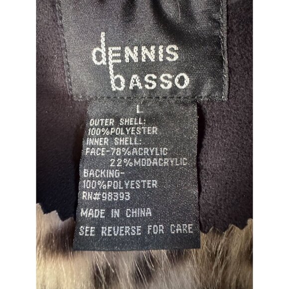 Dennis Basso Faux Fur Trimmed Studded Suede Vest Luxe Winter Layering Piece - Picture 6 of 16